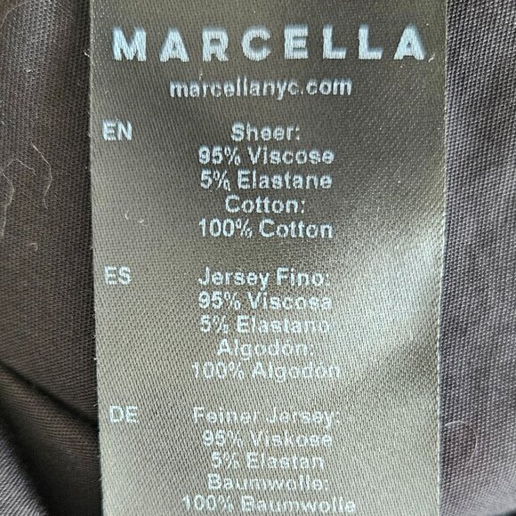 Marcella NYC Atlantic Top Cotton Poplin Stand Up Collar Black Small S Modern - Picture 8 of 10